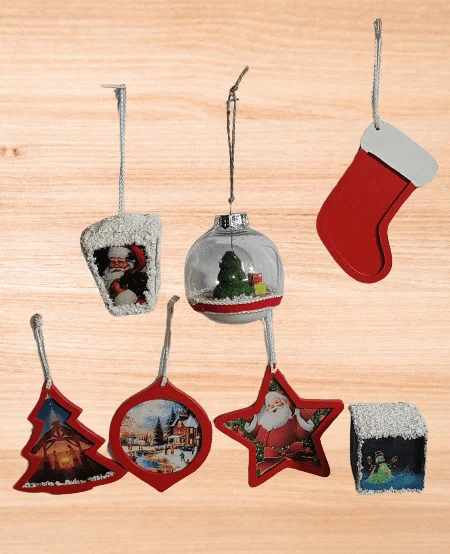 Set 7 produse „Craciune” pictate si lucrate manual