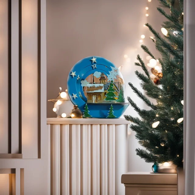 Sceneta de „Craciune” construita si pictata manual