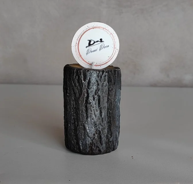 Lumanare unicat in forma de creanga lucrata si pictat manual