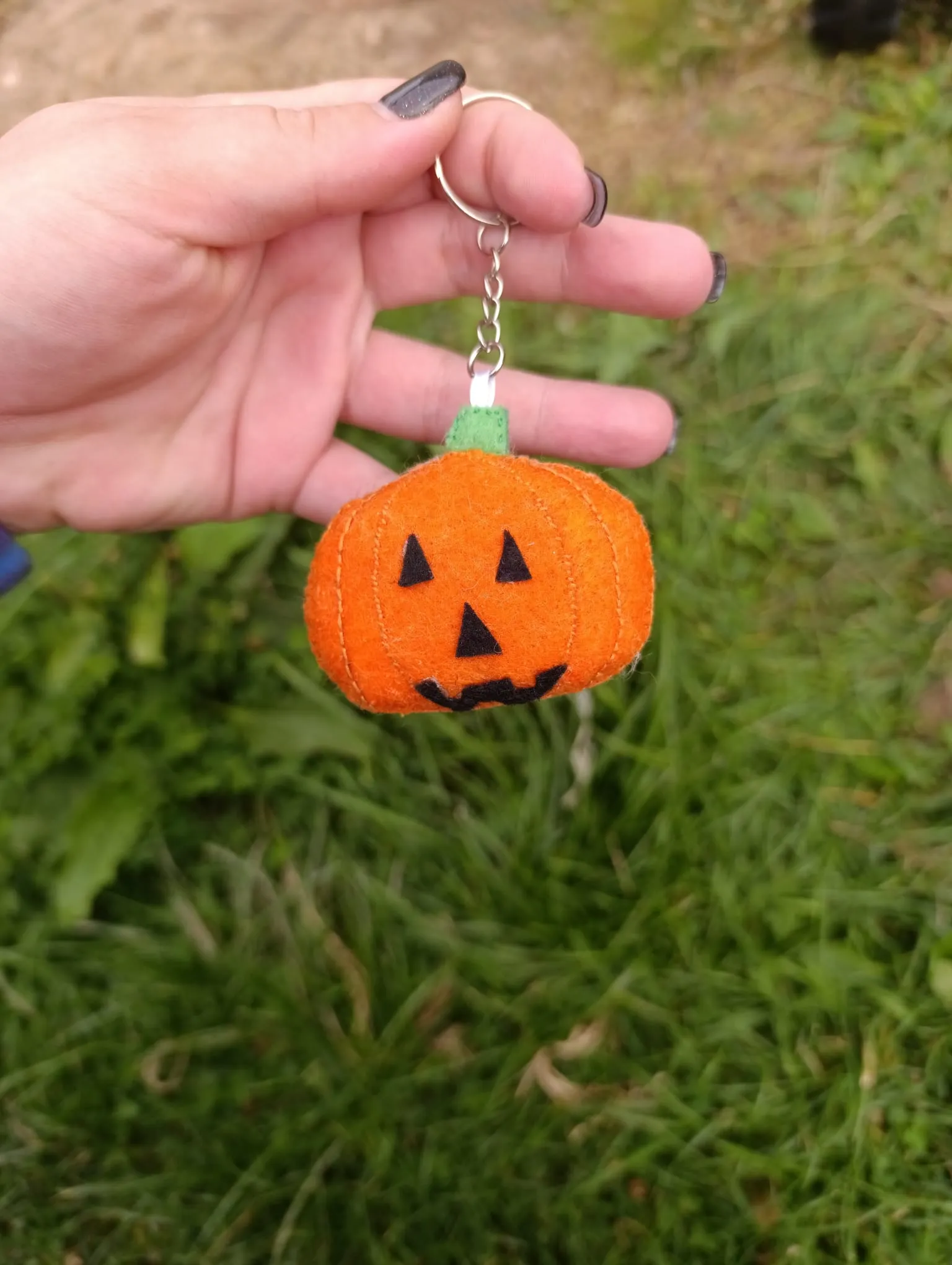 Breloc in forma de dovleac, decoratiune de Halloween