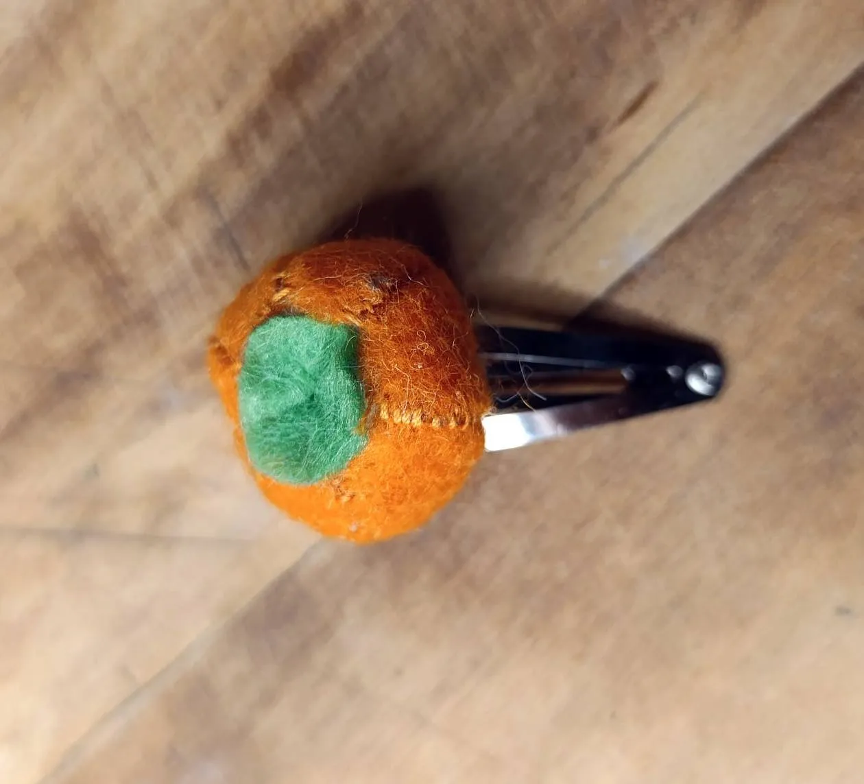 Agrafă de păr pentru fetițe – dovlecel de Halloween 🎃