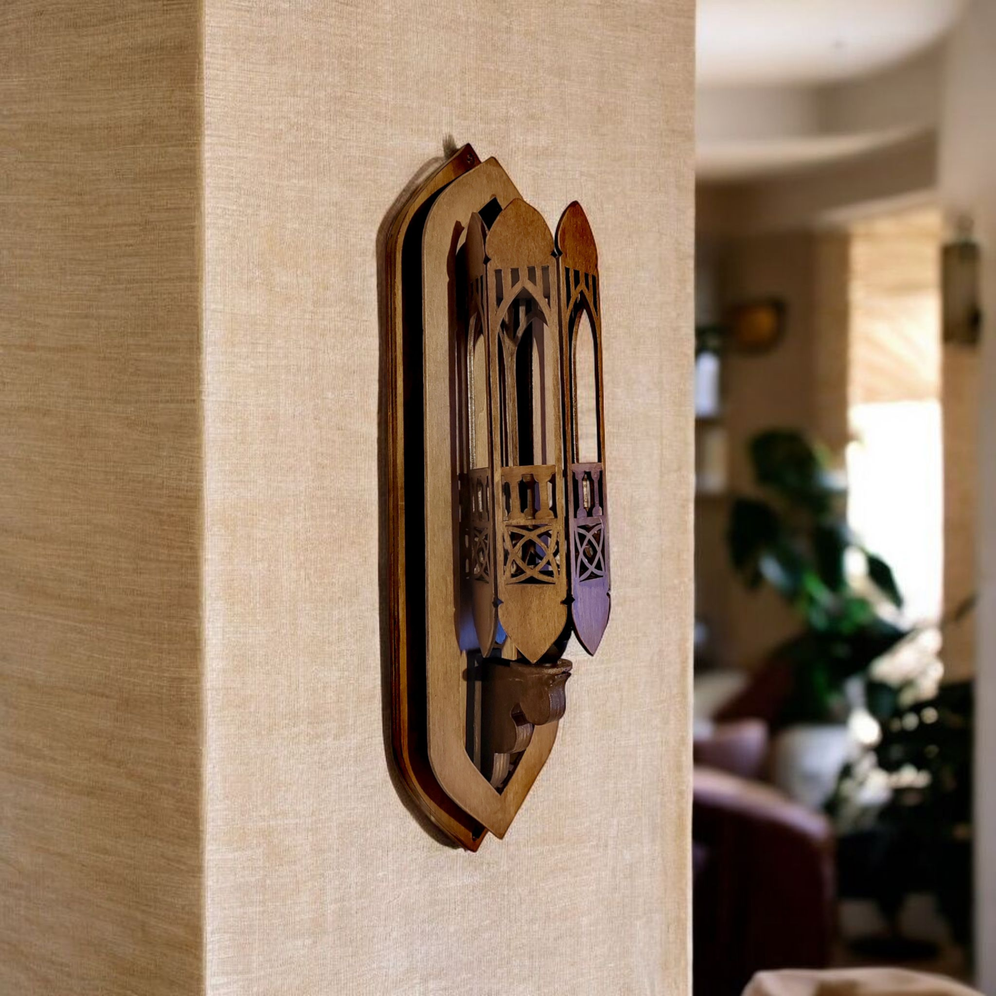 Aplica de Perete,din lemn, model vintage