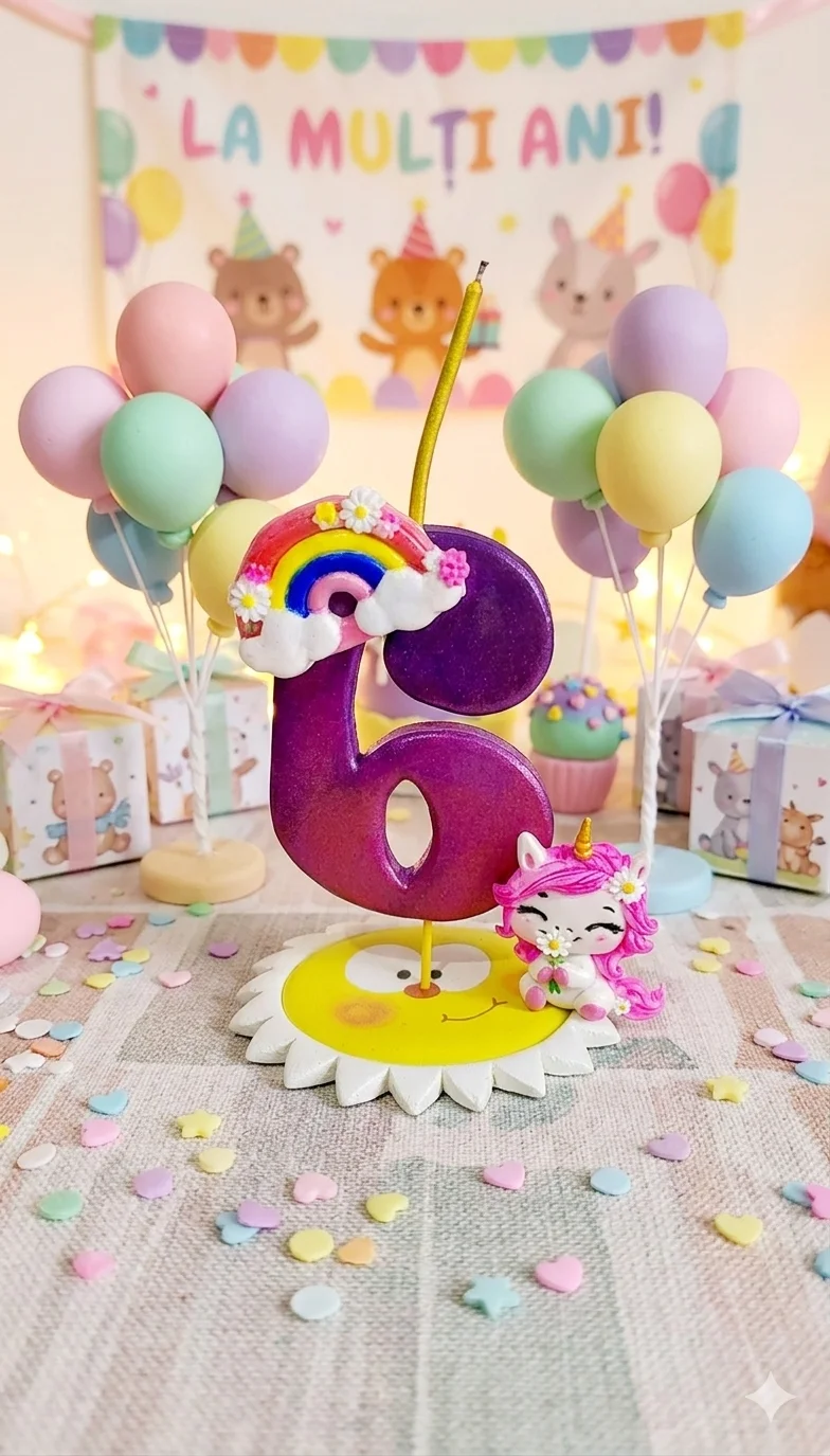 Lumânare aniversară 6 anișori