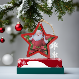 Ornament In forma de stea pictat manual